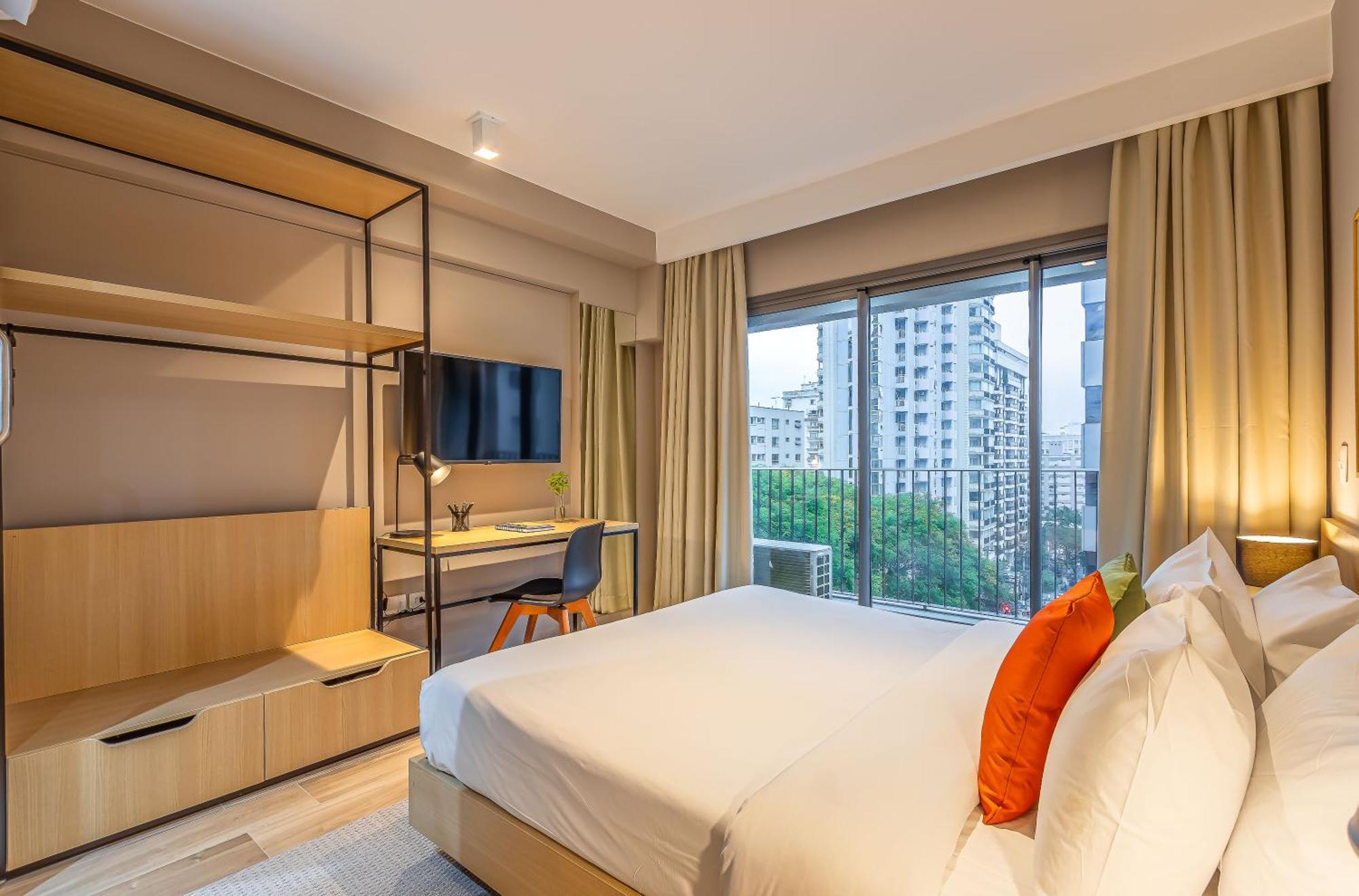 Apartamentos Proximos Ao Masp E A Metros Da Estacao Consolacao E Avenida Paulista - Next Haddock Sao Paulo Room photo